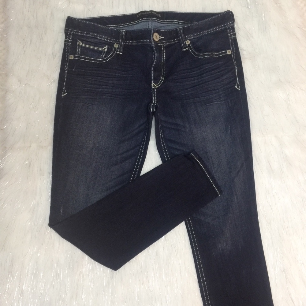 Express Stella dark denim jean legging size 12